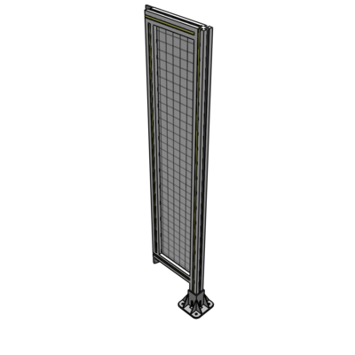 A2-1400-0300-0150-TYMFA SINGLE PANEL-LEG ON RIGHT WITH TIE PLATES AND ANGLE 1400MM X 300MM 1" MESH, FULLY ASSEMBLED