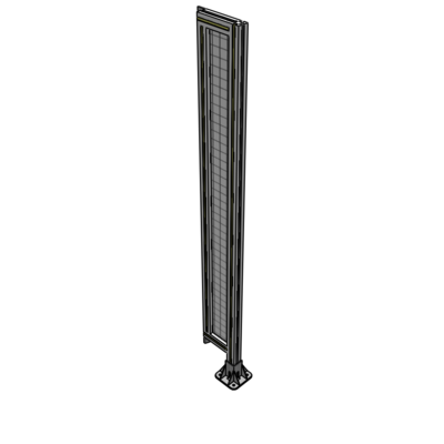 A2-1700-0200-0150-TYMFK SINGLE PANEL-LEG ON RIGHT WITH TIE PLATES AND ANGLE 1700MM X 200MM 1" MESH, AS A KIT