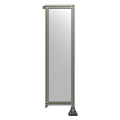 SINGLE PANEL-LEG ON RIGHT WITH TIE PLATES AND ANGLE 1700MM X 450MM  1/4&quot; POLYCARBONATE, AS A KIT