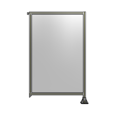 SINGLE PANEL-LEG ON RIGHT WITH TIE PLATES AND ANGLE 1700MM X 1050MM  1/4&quot; POLYCARBONATE, AS A KIT