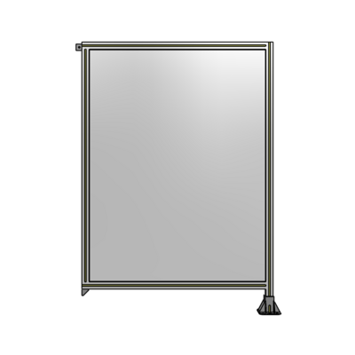 SINGLE PANEL-LEG ON RIGHT WITH TIE PLATES AND ANGLE 1700MM X 1200MM  1/4&quot; POLYCARBONATE, AS A KIT
