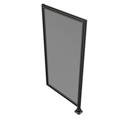 A2-2135-1050-0150-HYPFK SINGLE PANEL-LEG ON RIGHT WITH HINGES 2135MM X 1050MM 1/4" POLYCARBONATE, AS A KIT