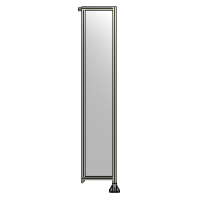 SINGLE PANEL-LEG ON RIGHT WITH TIE PLATES AND ANGLE 2400MM X 450MM  1/4&quot; POLYCARBONATE, AS A KIT