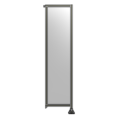 SINGLE PANEL-LEG ON RIGHT WITH TIE PLATES AND ANGLE 2400MM X 600MM  1/4&quot; POLYCARBONATE, AS A KIT
