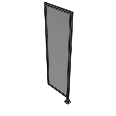 A2-2400-0750-0150-HYPFK SINGLE PANEL-LEG ON RIGHT WITH HINGES 2400MM X 750MM  1/4" POLYCARBONATE, AS A KIT