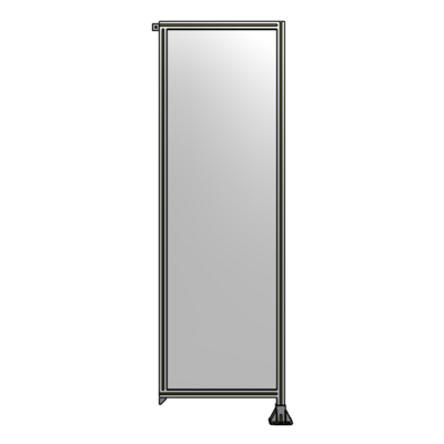 SINGLE PANEL-LEG ON RIGHT WITH TIE PLATES AND ANGLE 2400MM X 750MM  1/4&quot; POLYCARBONATE, AS A KIT