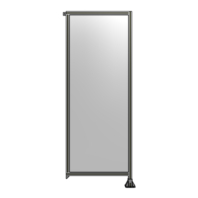 SINGLE PANEL-LEG ON RIGHT WITH TIE PLATES AND ANGLE 2400MM X 900MM  1/4&quot; POLYCARBONATE, AS A KIT