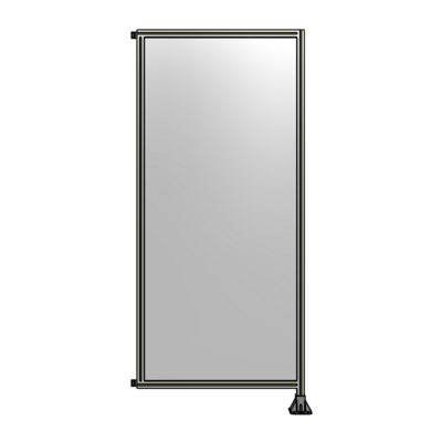SINGLE PANEL-LEG ON RIGHT WITH HINGES 2400MM X 1050MM  1/4&quot; POLYCARBONATE, FULLY ASSEMBLED