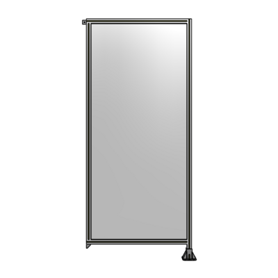 SINGLE PANEL-LEG ON RIGHT WITH TIE PLATES AND ANGLE 2400MM X 1050MM  1/4&quot; POLYCARBONATE, AS A KIT