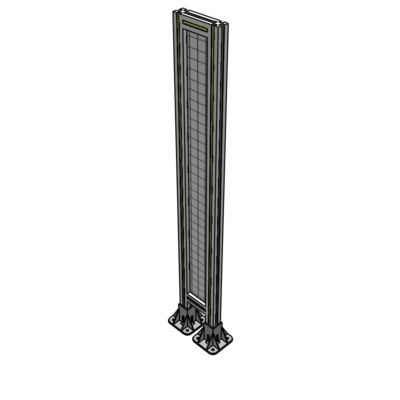 A3-1400-0200-0150-ZYMFK SINGLE PANEL-LEG ON  BOTH SIDES  1400MM X 200MM  1" MESH, AS A KIT