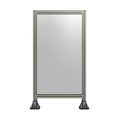 SINGLE PANEL-LEG ON  BOTH SIDES  1400MM X 750MM  1/4&quot; POLYCARBONATE, ASSEMBLED