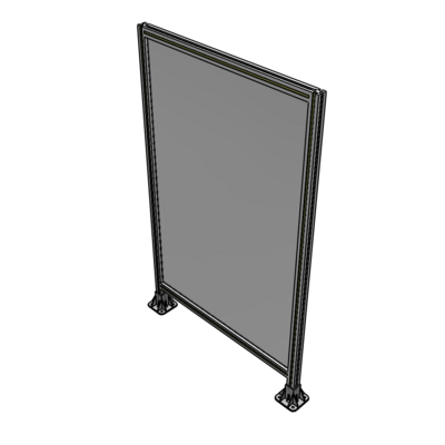 A3-1700-1050-0150-ZYPFK SINGLE PANEL-LEG ON  BOTH SIDES  1700MM X 1050MM  1/4" POLYCARBONATE, AS A KIT