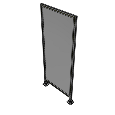 A3-2135-0900-0150-ZYPFK SINGLE PANEL-LEG ON BOTH SIDES 2135MM X 900MM 1/4" POLYCARBONATE, AS A KIT