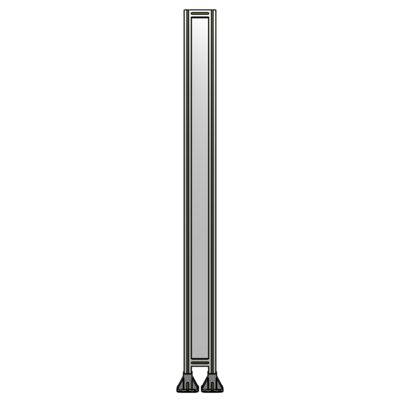 SINGLE PANEL-LEG ON  BOTH SIDES  2400MM X 200MM  1/4&quot; POLYCARBONATE, FULLY ASSEMBLED