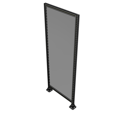 A3-2400-0900-0150-ZYPFA SINGLE PANEL-LEG ON BOTH SIDES 2400MM X 900MM 1/4" POLYCARBONATE, FULLY ASSEMBLED
