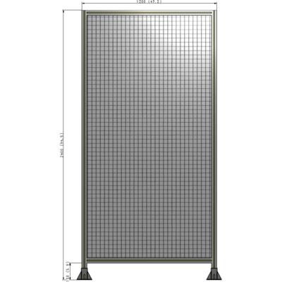 A3-2400-1200-0150-ZYMFK SINGLE PANEL-LEG ON BOTH SIDES 2400MM X 1200MM 1" MESH, AS A KIT