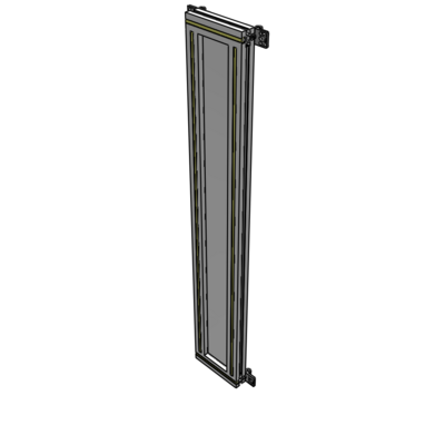 A4-1400-0200-0150-HYPZA SINGLE PANEL-NO LEGS WITH HINGES 1400MM X 200MM  1/4" POLYCARBONATE, FULLY ASSEMBLED