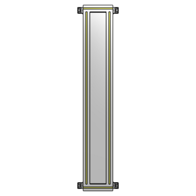 SINGLE PANEL-NO LEGS WITH HINGES 1400MM X 200MM  1/4&quot; POLYCARBONATE, AS A KIT