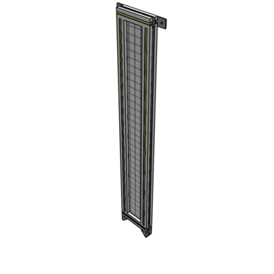 A4-1400-0200-0150-TYMZA SINGLE PANEL-NO LEGS WITH TIE PLATES AND ANGLE 1400MM X 200MM  1" MESH, FULLY ASSEMBLED