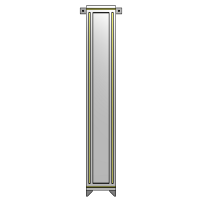 SINGLE PANEL-NO LEGS WITH TIE PLATES AND ANGLE 1400MM X 200MM  1/4&quot; POLYCARBONATE, AS A KIT