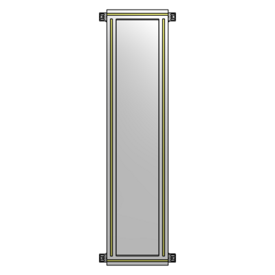 SINGLE PANEL-NO LEGS WITH HINGES 1400MM X 300MM  1/4&quot; POLYCARBONATE, AS A KIT