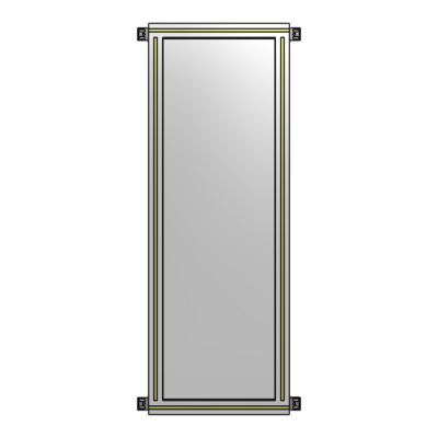 SINGLE PANEL-NO LEGS WITH HINGES 1400MM X 450MM  1/4&quot; POLYCARBONATE, AS A KIT