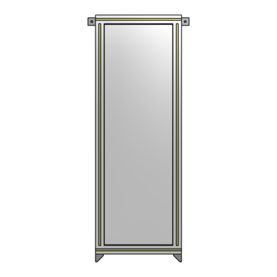 SINGLE PANEL-NO LEGS WITH TIE PLATES AND ANGLE 1400MM X 450MM  1/4&quot; POLYCARBONATE, AS A KIT