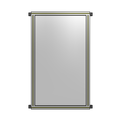 SINGLE PANEL-NO LEGS WITH HINGES 1400MM X 750MM  1/4&quot; POLYCARBONATE, AS A KIT