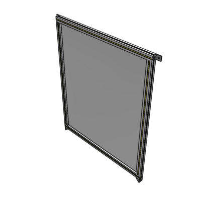 A4-1400-1050-0150-TYPZA SINGLE PANEL-NO LEGS WITH TIE PLATES AND ANGLE 1400MM X 1050MM  1/4" POLYCARBONATE, ASSEMBLED