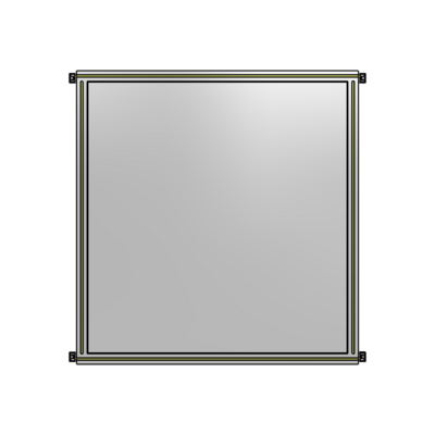 SINGLE PANEL-NO LEGS WITH HINGES 1400MM X 1200MM  1/4&quot; POLYCARBONATE, FULLY ASSEMBLED
