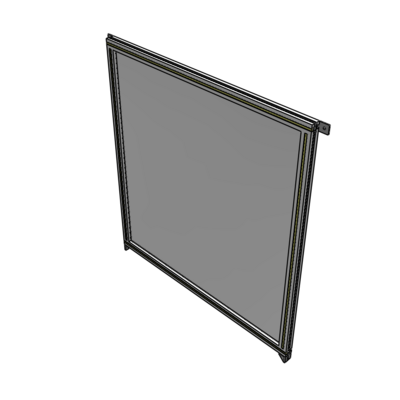 A4-1400-1200-0150-TYPZK SINGLE PANEL-NO LEGS WITH TIE PLATES AND ANGLE 1400MM X 1200MM  1/4" POLYCARBONATE, AS A KIT