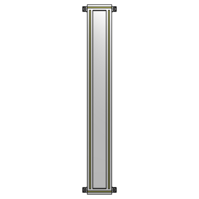SINGLE PANEL-NO LEGS WITH HINGES 1700MM X 200MM  1/4&quot; POLYCARBONATE, AS A KIT
