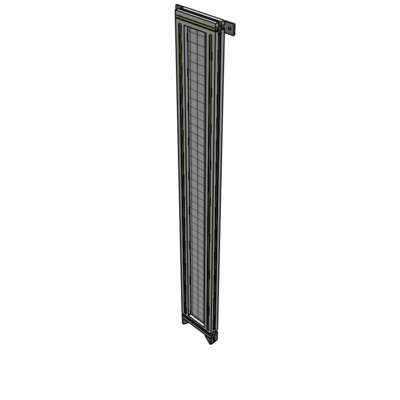 A4-1700-0200-0150-TYMZA SINGLE PANEL-NO LEGS WITH TIE PLATES AND ANGLE 1700MM X 200MM  1" MESH, FULLY ASSEMBLED