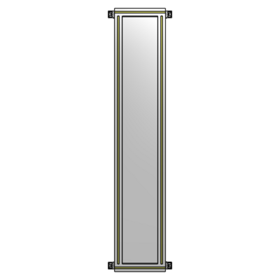 SINGLE PANEL-NO LEGS WITH HINGES 1700MM X 300MM  1/4&quot; POLYCARBONATE, AS A KIT