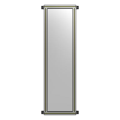 SINGLE PANEL-NO LEGS WITH HINGES 1700MM X 450MM  1/4&quot; POLYCARBONATE, AS A KIT