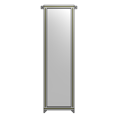 SINGLE PANEL-NO LEGS WITH TIE PLATES AND ANGLE 1700MM X 450MM  1/4&quot; POLYCARBONATE, AS A KIT