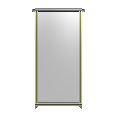 SINGLE PANEL-NO LEGS WITH TIE PLATES AND ANGLE 1700MM X 750MM  1/4&quot; POLYCARBONATE, AS A KIT
