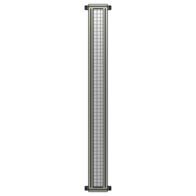 SINGLE PANEL-NO LEGS WITH HINGES 2135MM X 200MM  1&quot; MESH, FULLY ASSEMBLED