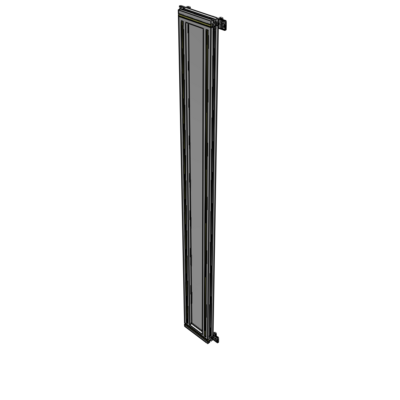 A4-2135-0200-0150-HYPZK SINGLE PANEL-NO LEGS WITH HINGES 2135MM X 200MM  1/4" POLYCARBONATE, AS A KIT