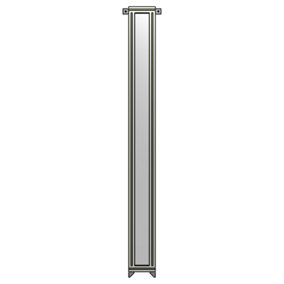 SINGLE PANEL-NO LEGS WITH TIE PLATES AND ANGLE 2135MM X 200MM  1/4&quot; POLYCARBONATE, AS A KIT