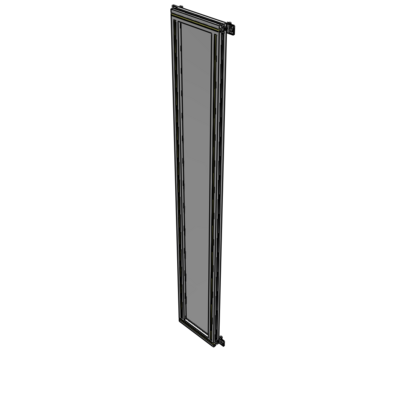 A4-2135-0300-0150-HYPZA SINGLE PANEL-NO LEGS WITH HINGES 2135MM X 300MM  1/4" POLYCARBONATE, FULLY ASSEMBLED