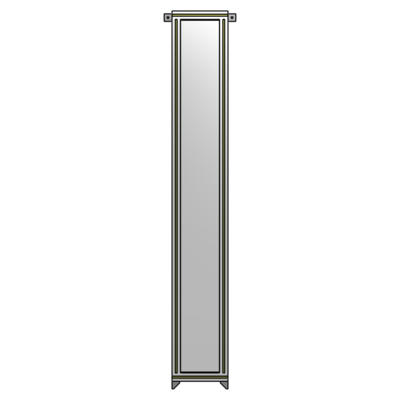SINGLE PANEL-NO LEGS WITH TIE PLATES AND ANGLE 2135MM X 300MM  1/4&quot; POLYCARBONATE, AS A KIT