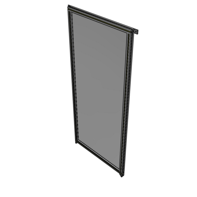 A4-2135-0900-0150-TYPZK SINGLE PANEL-NO LEGS WITH TIE PLATES AND ANGLE 2135MM X 900MM  1/4" POLYCARBONATE, AS A KIT