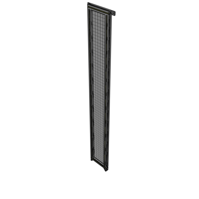 A4-2400-0300-0150-TYMZK SINGLE PANEL-NO LEGS WITH TIE PLATES AND ANGLE 2400MM X 300MM  1" MESH, AS A KIT