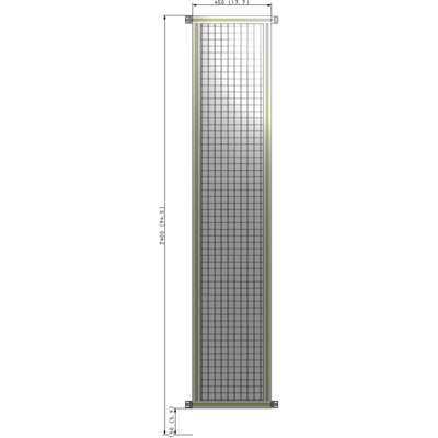 A4-2400-0450-0150-HYMZA SINGLE PANEL-NO LEGS WITH HINGES 2400MM X 450MM  1" MESH, FULLY ASSEMBLED