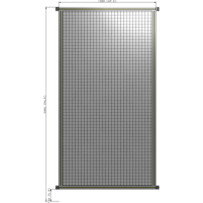 A4-2400-1200-0150-HYMZA SINGLE PANEL-NO LEGS WITH HINGES 2400MM X 1200MM  1" MESH, FULLY ASSEMBLED