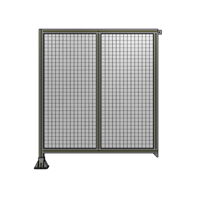 DOUBLE PANEL-LEG ON LEFT, TIE PLATE AND ANGLE ON RIGHT 1400MM X 1200MM  1" MESH, FULLY ASSEMBLED