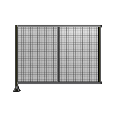 DOUBLE PANEL-LEG ON LEFT, HINGE ON RIGHT 1400MM X 1800MM  1" MESH, FULLY ASSEMBLED