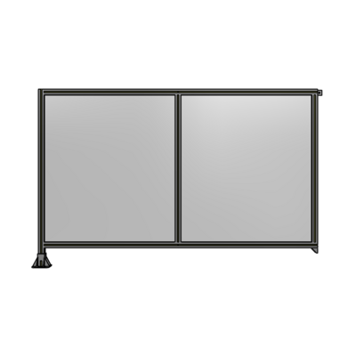 DOUBLE PANEL-LEG ON LEFT, TIE PLATE AND ANGLE ON RIGHT 1400MM X 2200MM  1/4" POLYCARBONATE, AS A KIT