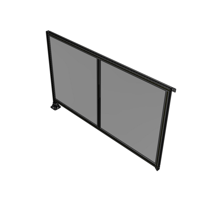 B1-1400-2200-0150-TYPFA DOUBLE PANEL-LEG ON LEFT, TIE PLATE AND ANGLE ON RIGHT 1400MM X 2200MM  1/4" POLYCARBONATE, AS A KIT
